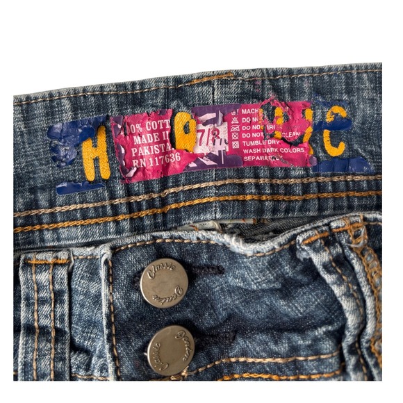 Hydraulic Classic Denim Distressed Skinny Jeans Blue Low Rise Size 20W 31 Inseam - Picture 5 of 5